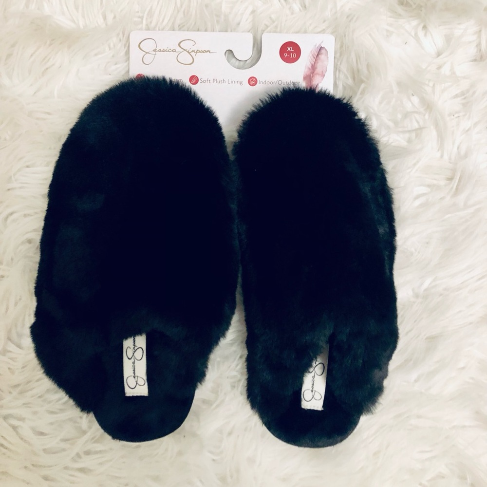 Jessica Simpson fur lined slippers